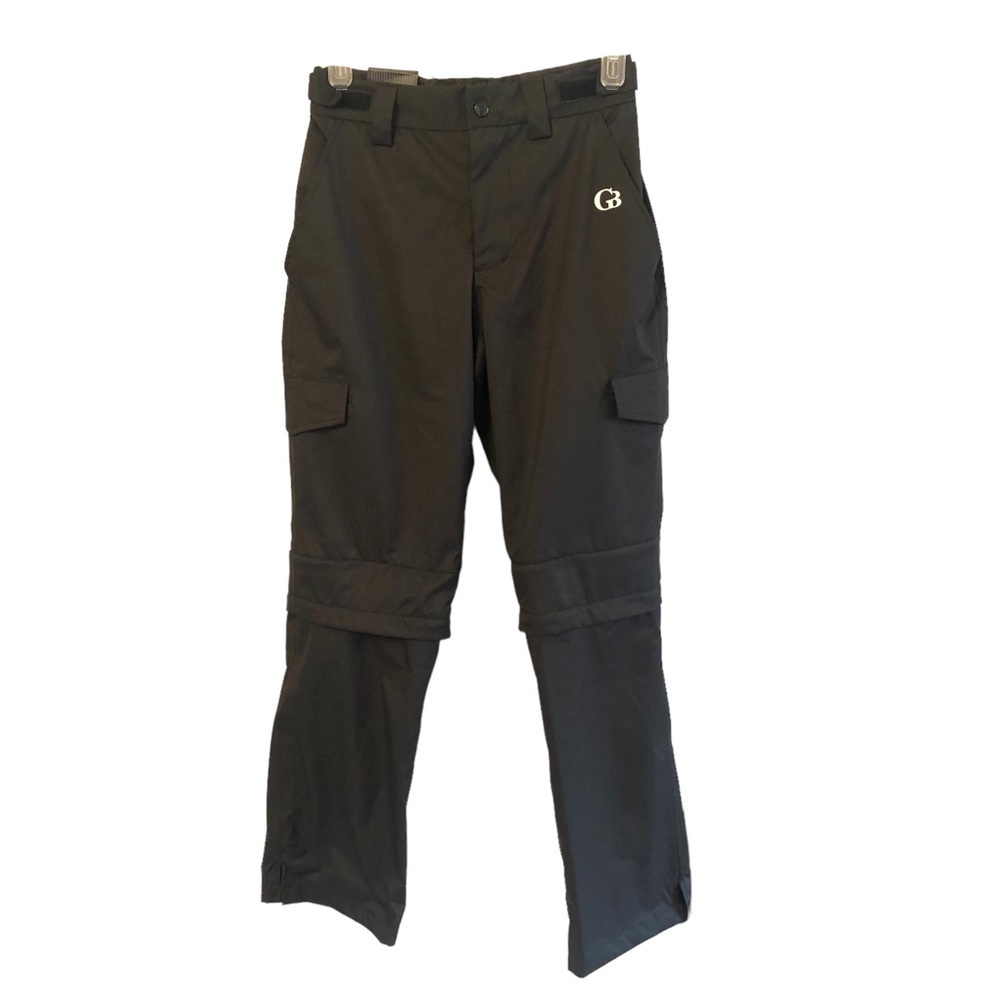 NWT Boys Galway Bay Junior All Weather Black Golf Pants, Size W 26 L 26/28